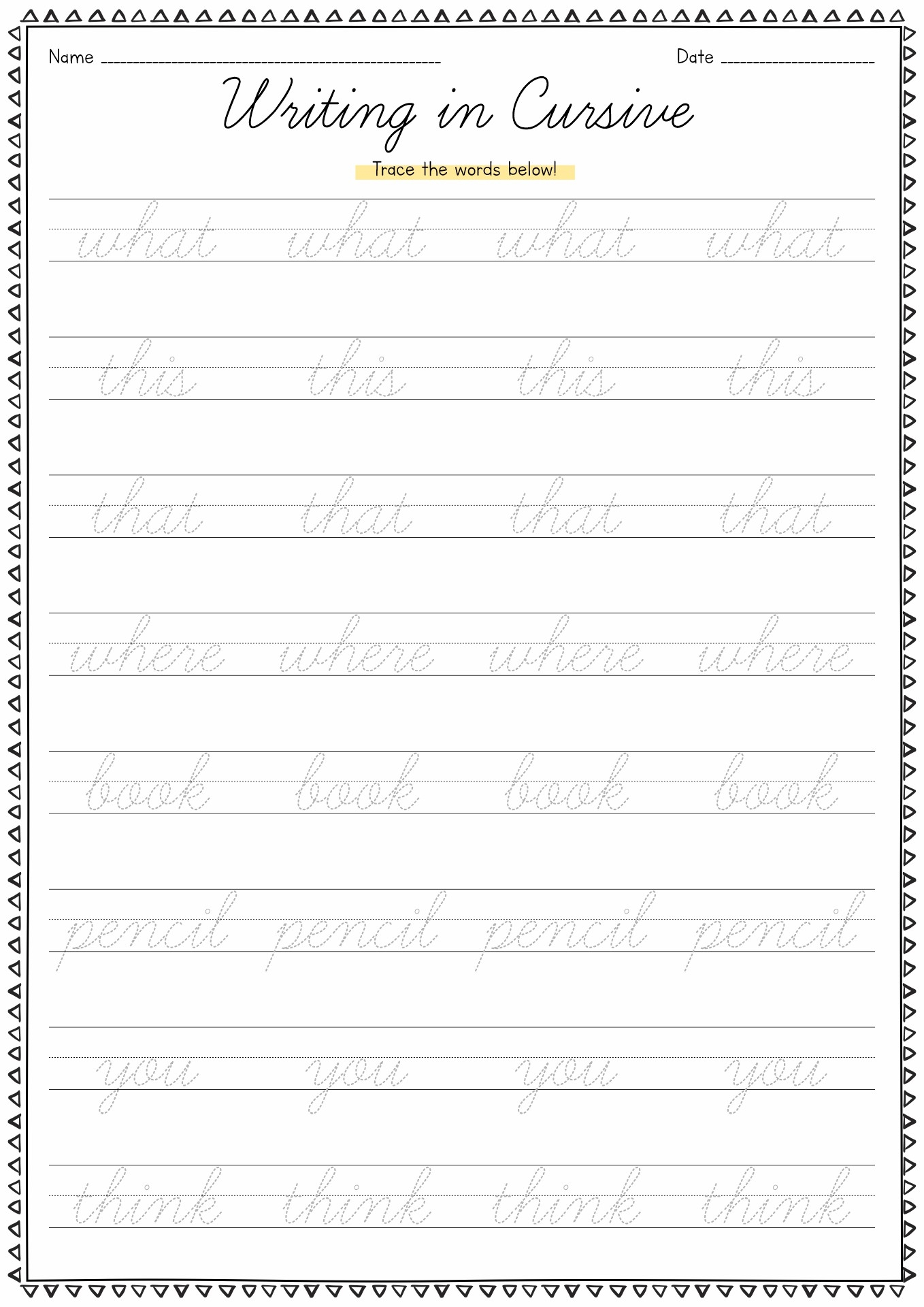 Handwriting Without Tears Cursive Cursive Handwriting Practice Sheets 20 Page Neat Handwriting Guide For Adults And Kids Lettering Exercise Cursive Book For Adults