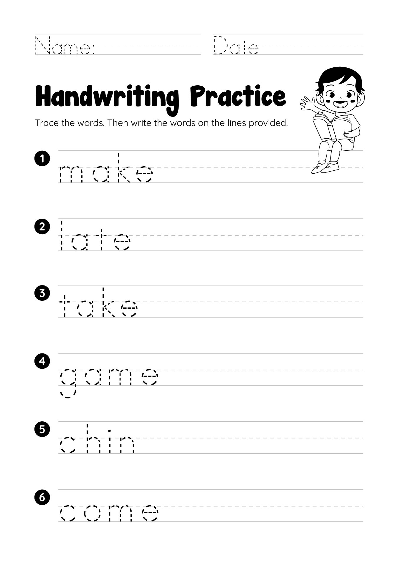 Handwriting Worksheets For Kids Dolch First Grade Words Mamas Worksheets Library Handwriting Worksheets For Kids Dolch First Grade Words Mamas Worksheets Library