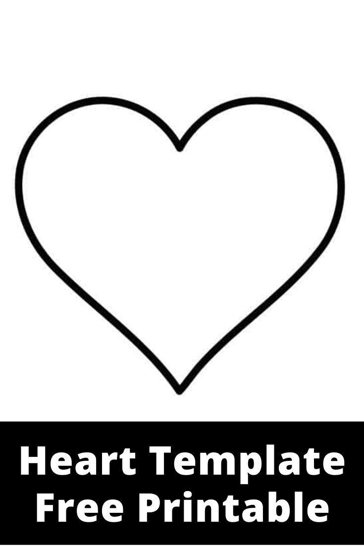 heart shape template printable