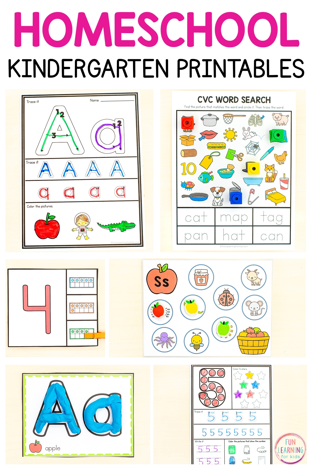 activity sheets for kindergarten