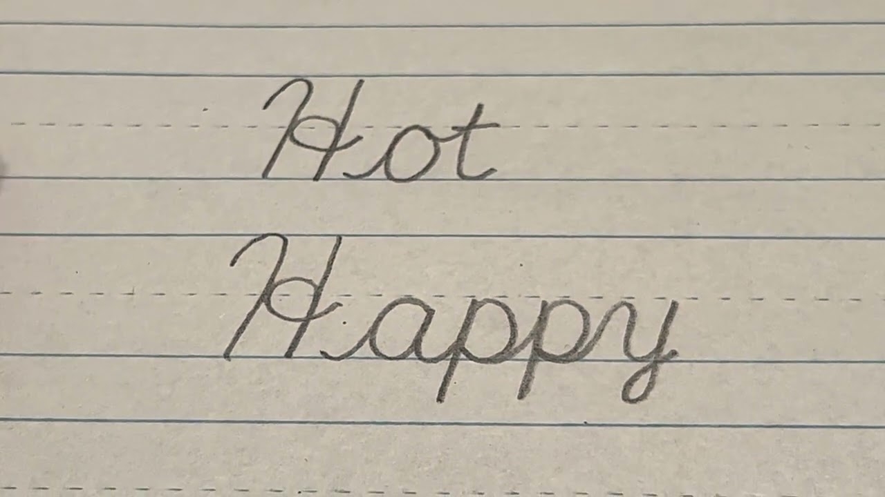 uppercase h in cursive