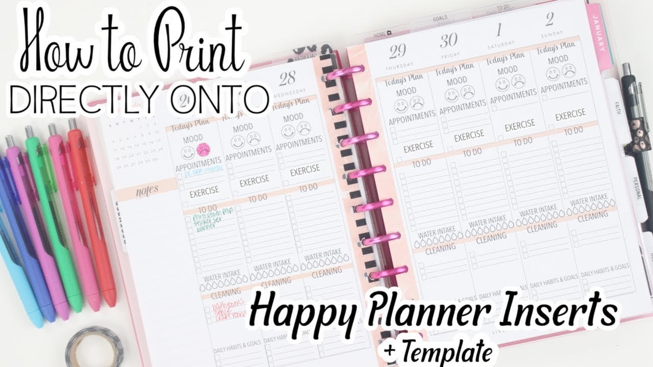 happy planner printables free mini size