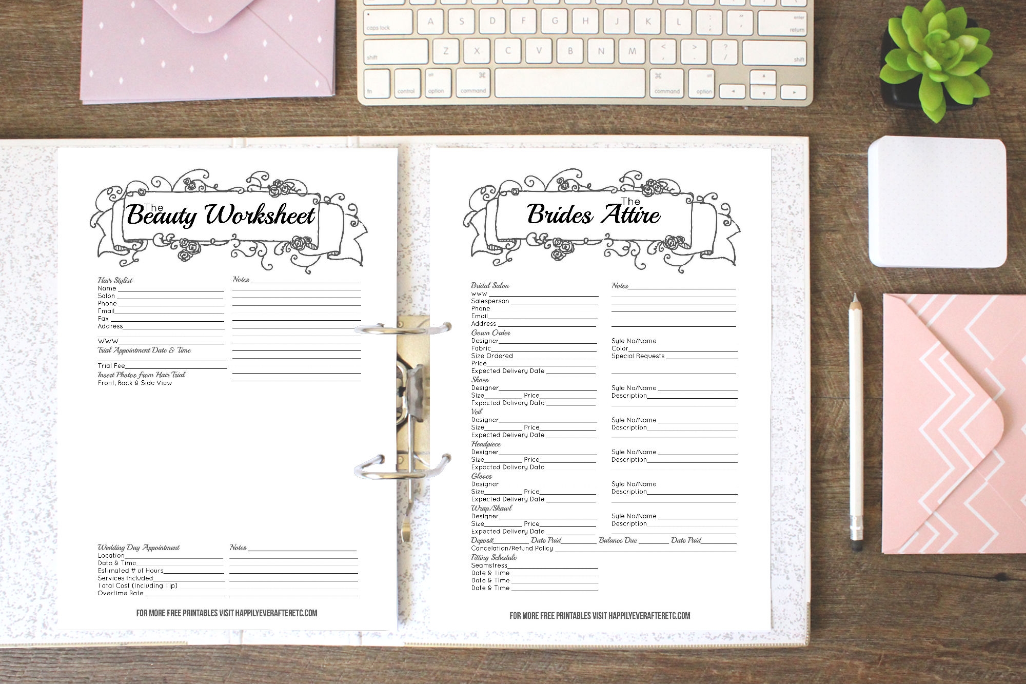 How To Put Together Your Perfect FREE Wedding Binder 42 Free Worksheets Library