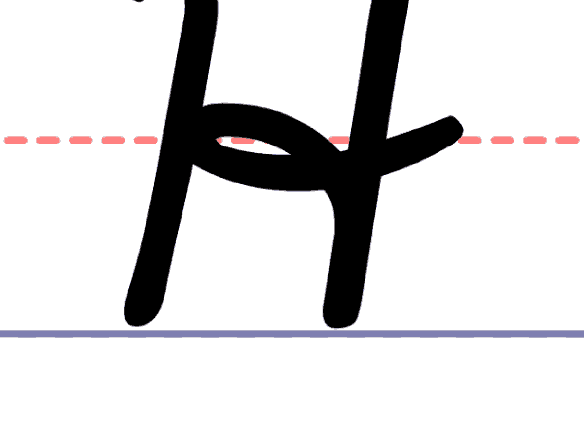 How To Write A Cursive Uppercase H