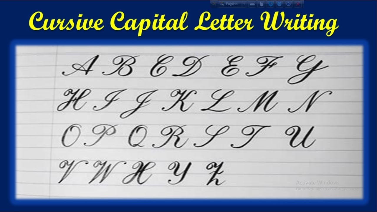 How To Write Capital Letters In Cursive Writing Capital Alphabets In Cursive Cursive Letters YouTube
