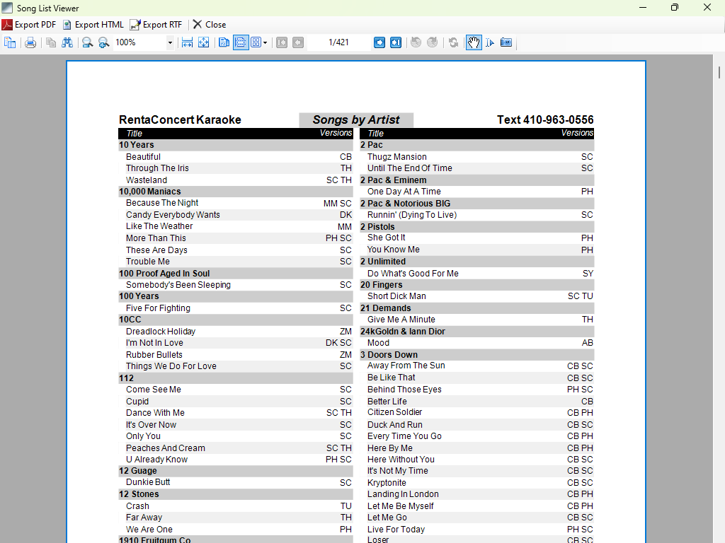 Karaosoft Song List Generator Karaoke DJ Song Book Generator For Windows