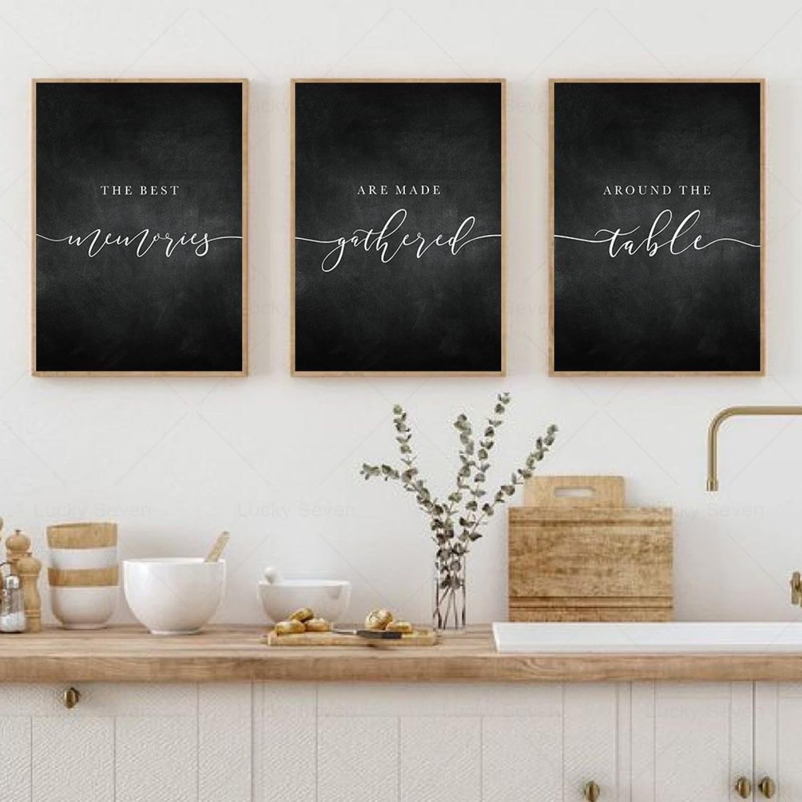 Kitchen Prints The Best Memories Are Made Gathered Around The Table Canvas Poster Wall Art Picture Dining Room Decor 50x70cm 3 Pack Frameless Amazon de Home Kitchen