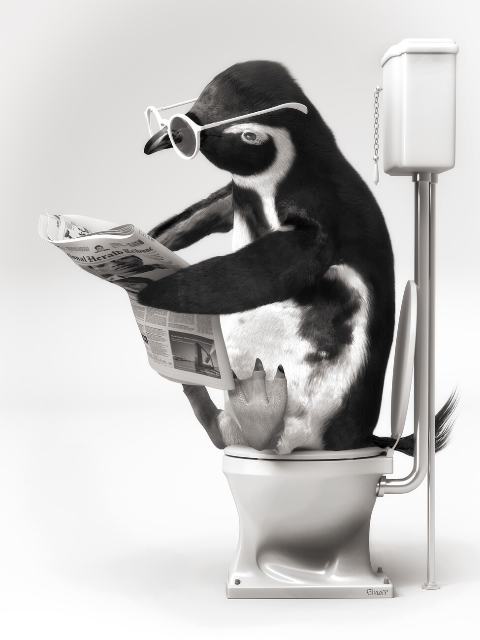 Kunstdruck Penguins In Tub Printable Wall Art Bathroom Wall Decor Poster Wandbilder Und Tapeten Europosters