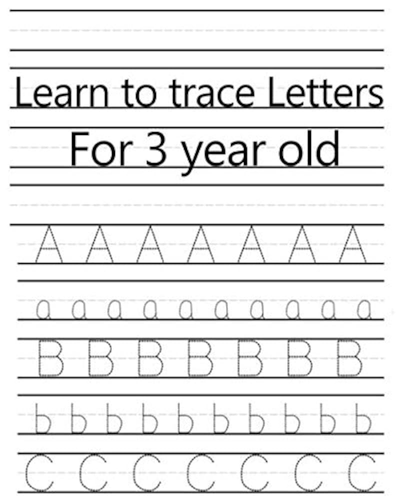 Learn To Trace Letters For 3 Year Old Learning Letters Worksheets tracing Alphabet And Numbers Workbook Practice For Kindergarteners Education Mattie Worksheets Amazon de Books