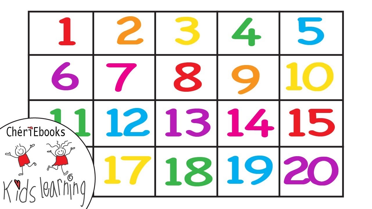 Learning Numbers For Preschoolers 1 To 20 Learning How To Count And Write Numbers YouTube