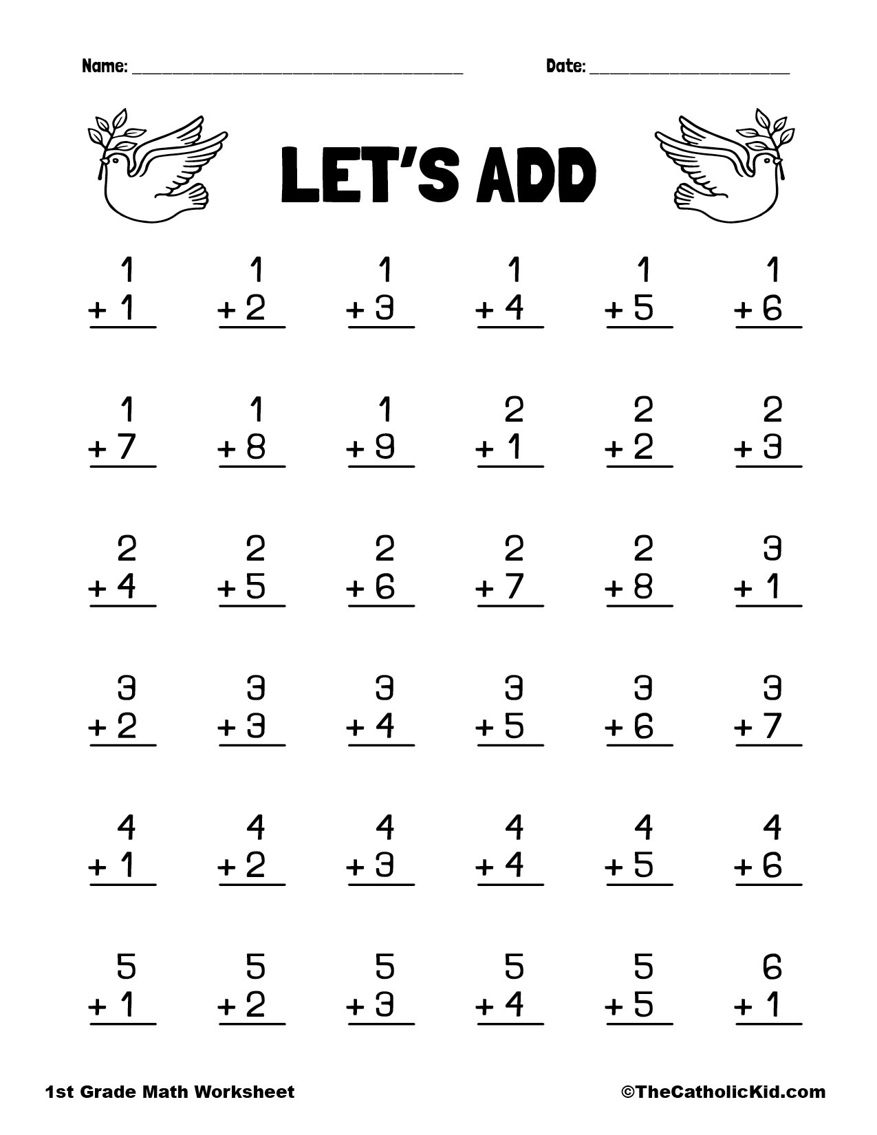 free printable activities for first graders