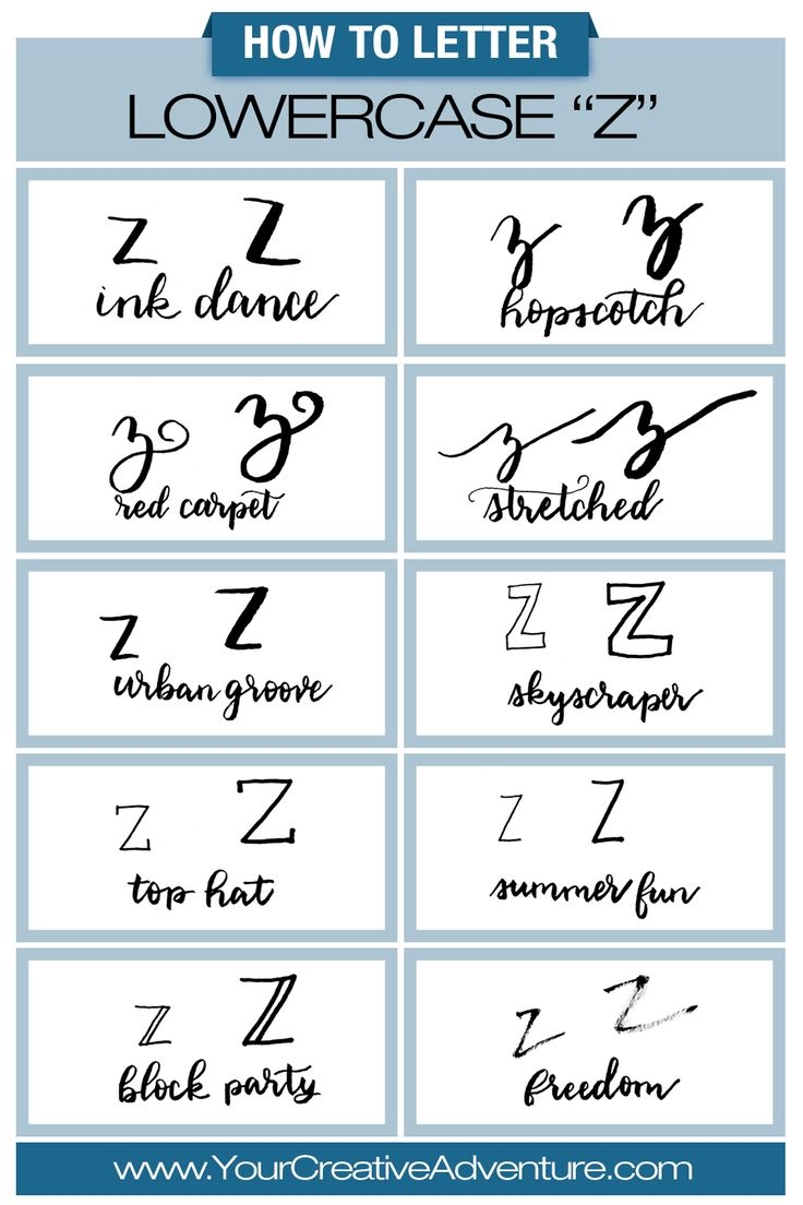 Letter Lowercase Z Brush Lettering