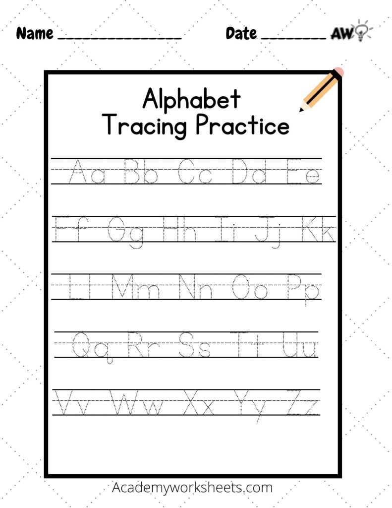 Letter Tracing Worksheets Handwriting Abc Worksheets Academy Worksheets Library