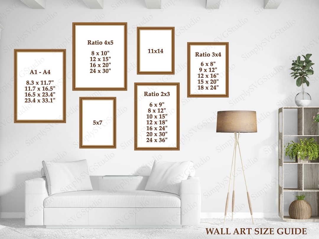 etsy printable wall art sizes