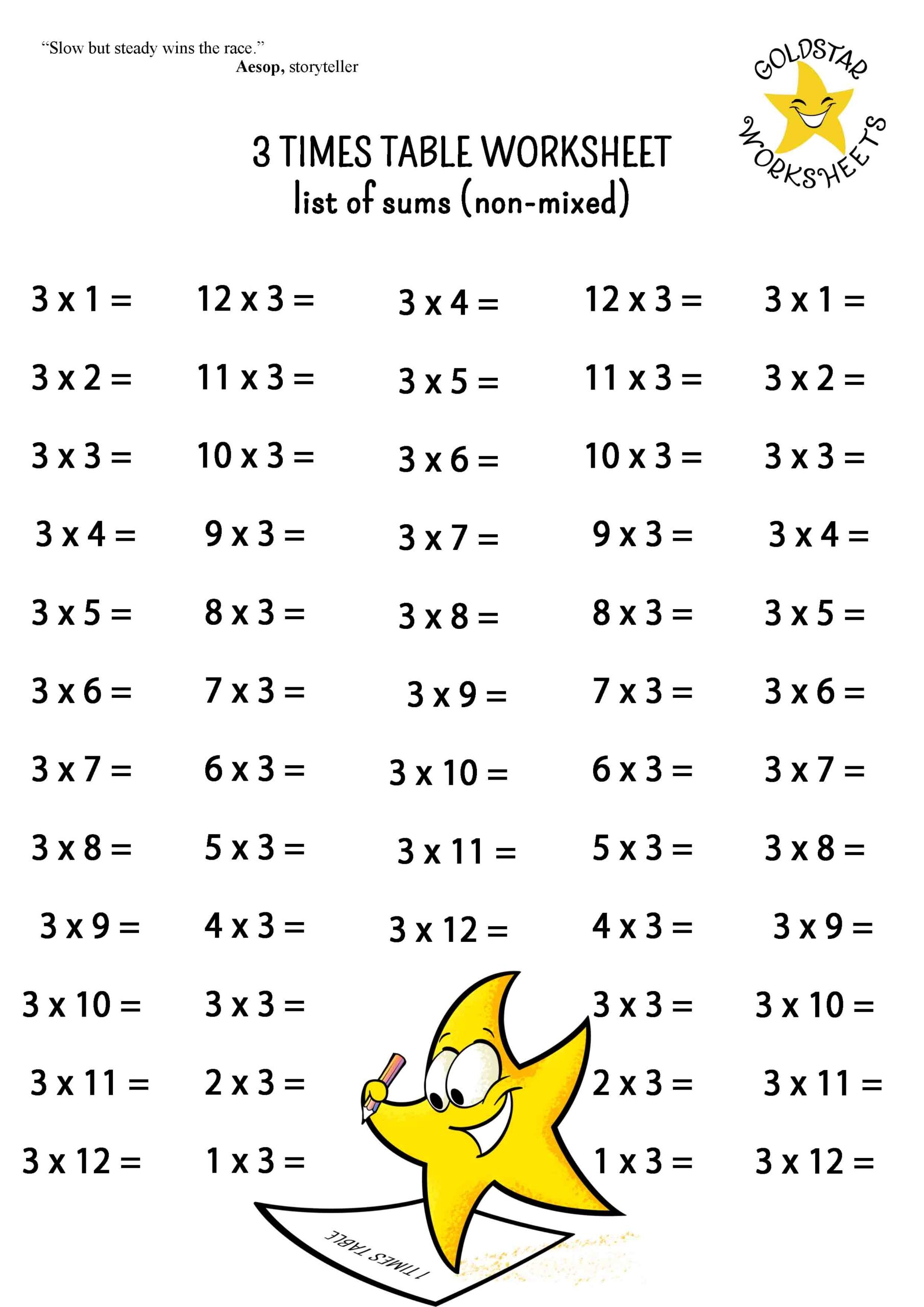 free multiplication facts worksheets