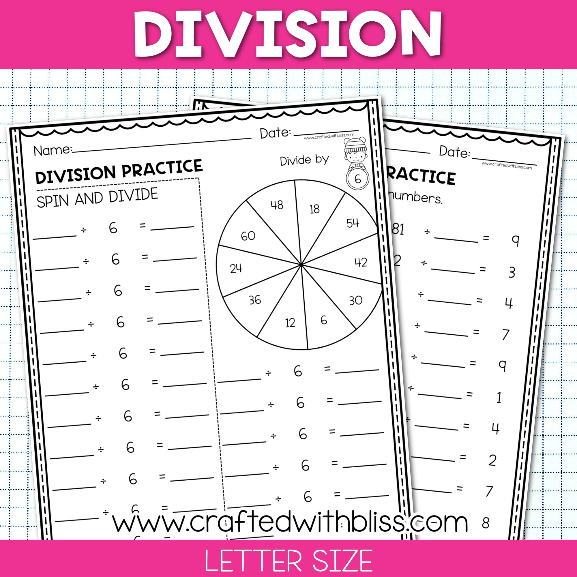 Math Division Facts Practice Pages Homework Morning Work Center Made By Teachers
