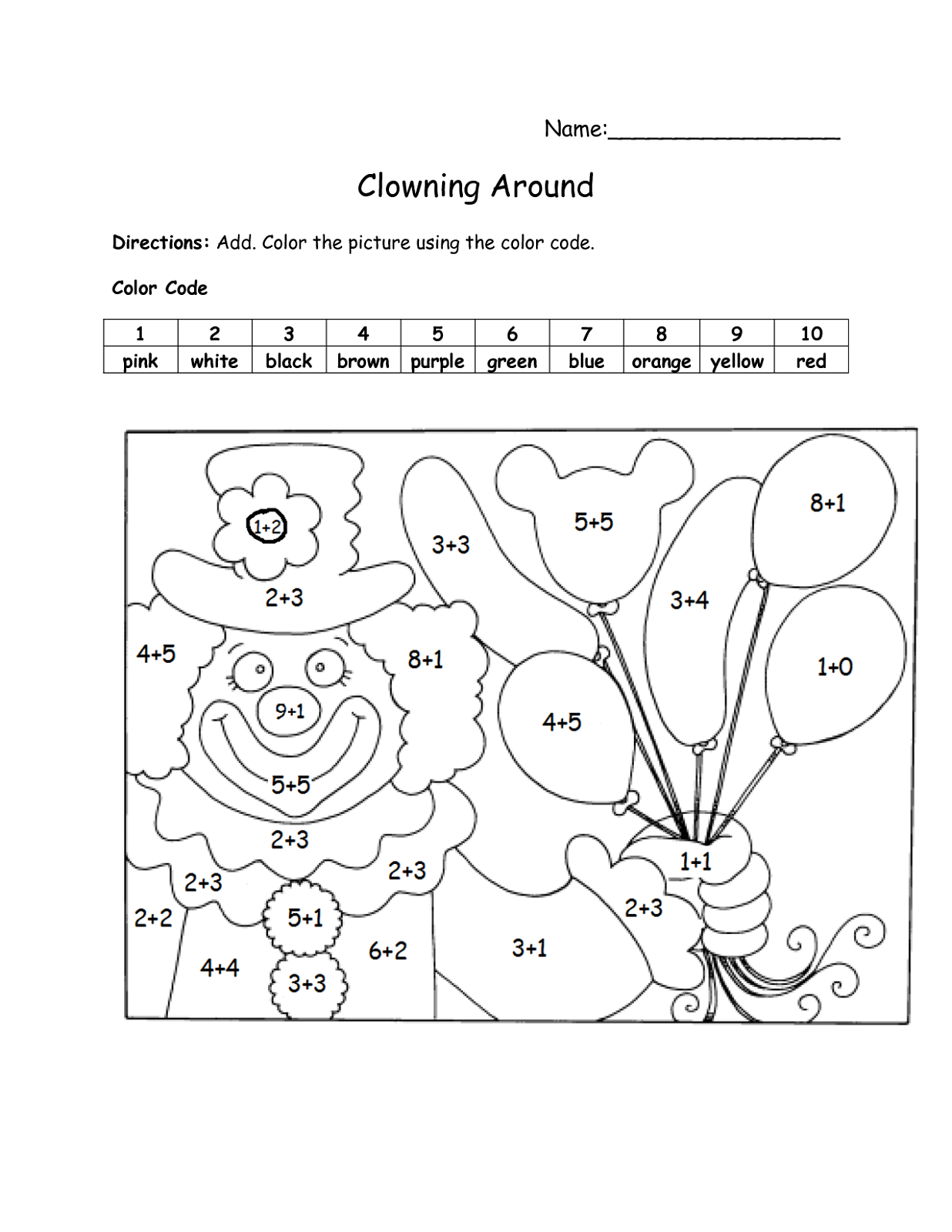 fun math activity worksheets