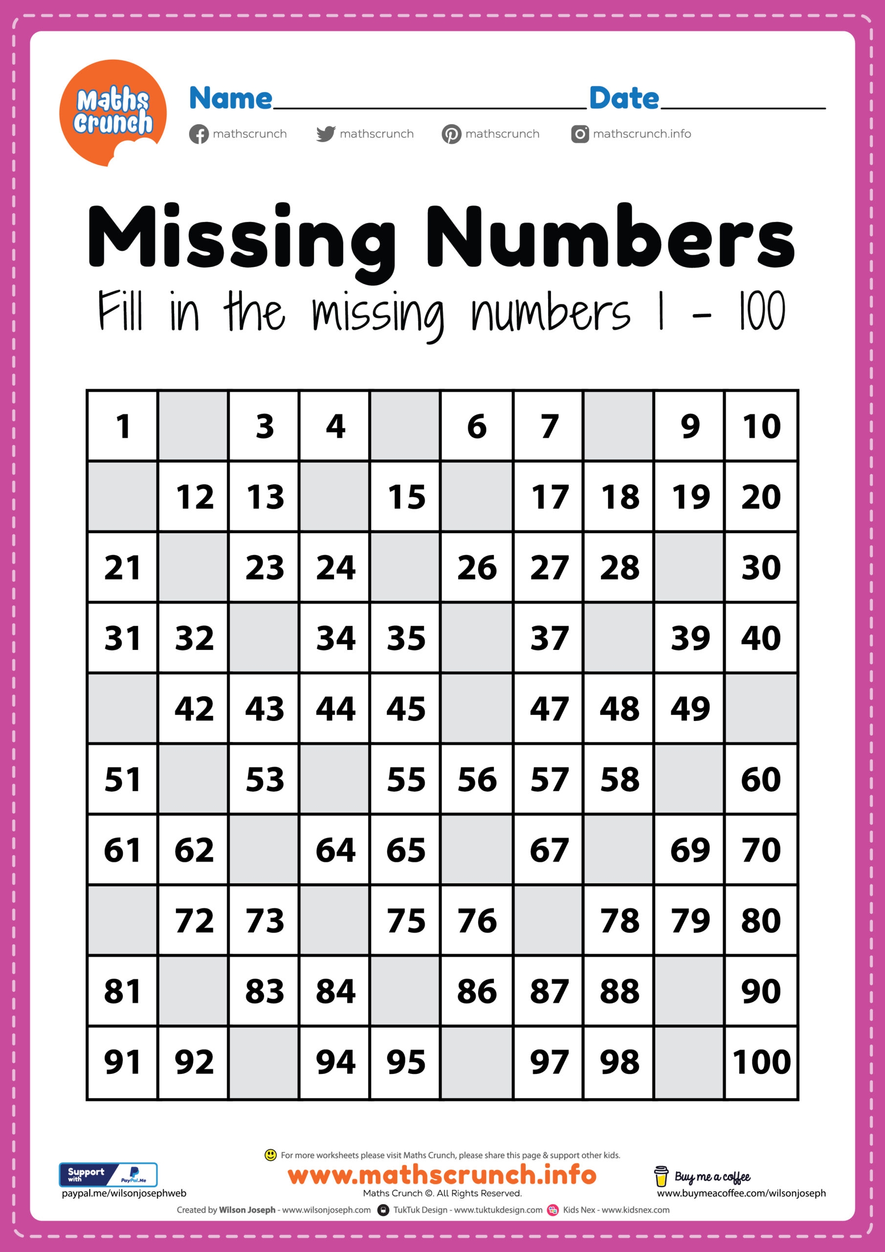 free printable math worksheets