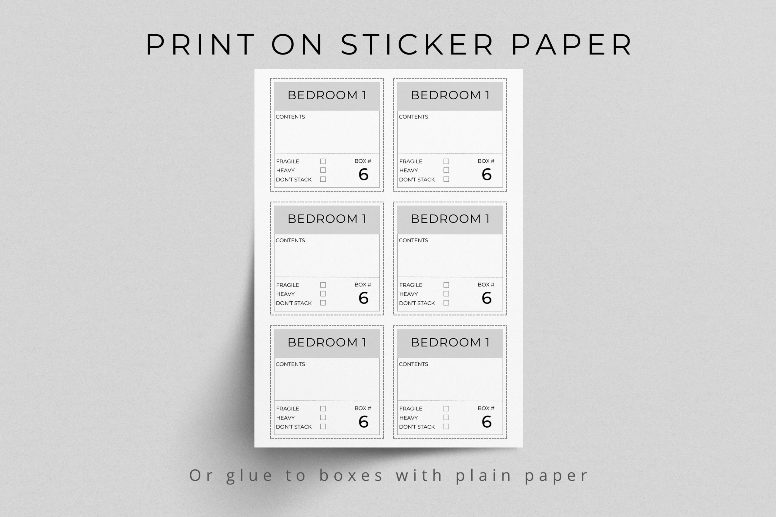 Moving Box Label Printables Moving Organisation Moving Labels Packing Box Label Editable Canva Template Printable Labels Etsy