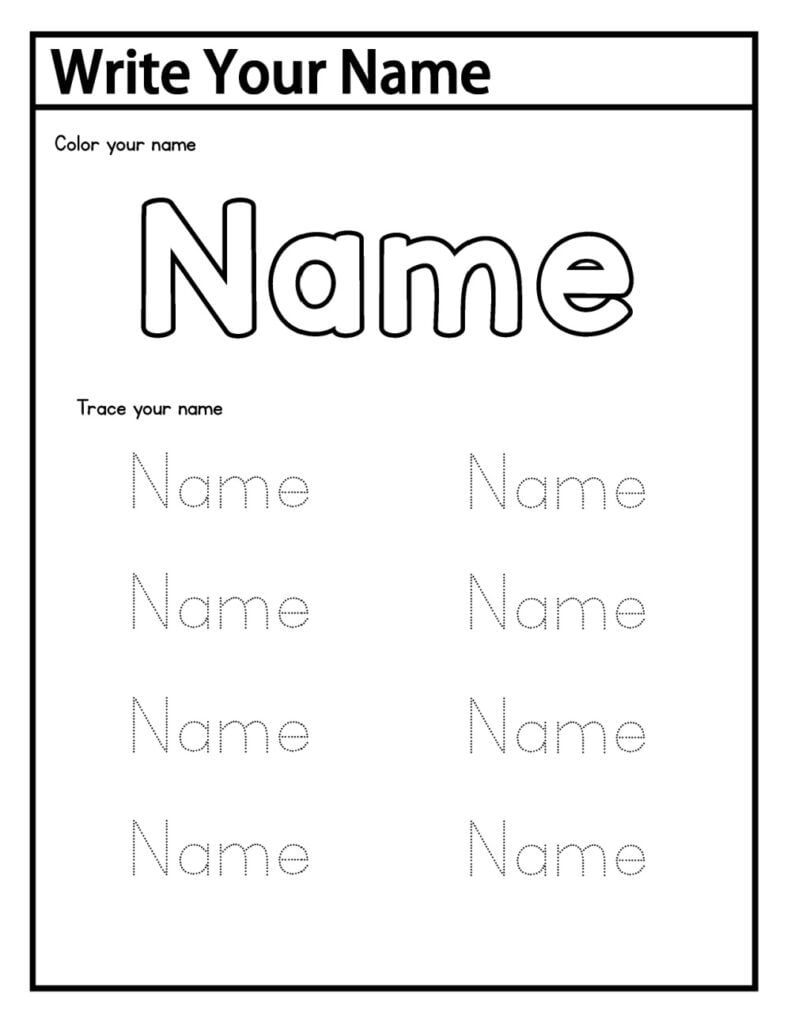 Name Tracing Practice For Kids Custom Name Tracing Sheets Handwriting Practice 10 50 Sheets Or Workbook Name Tracing Practice Pdf