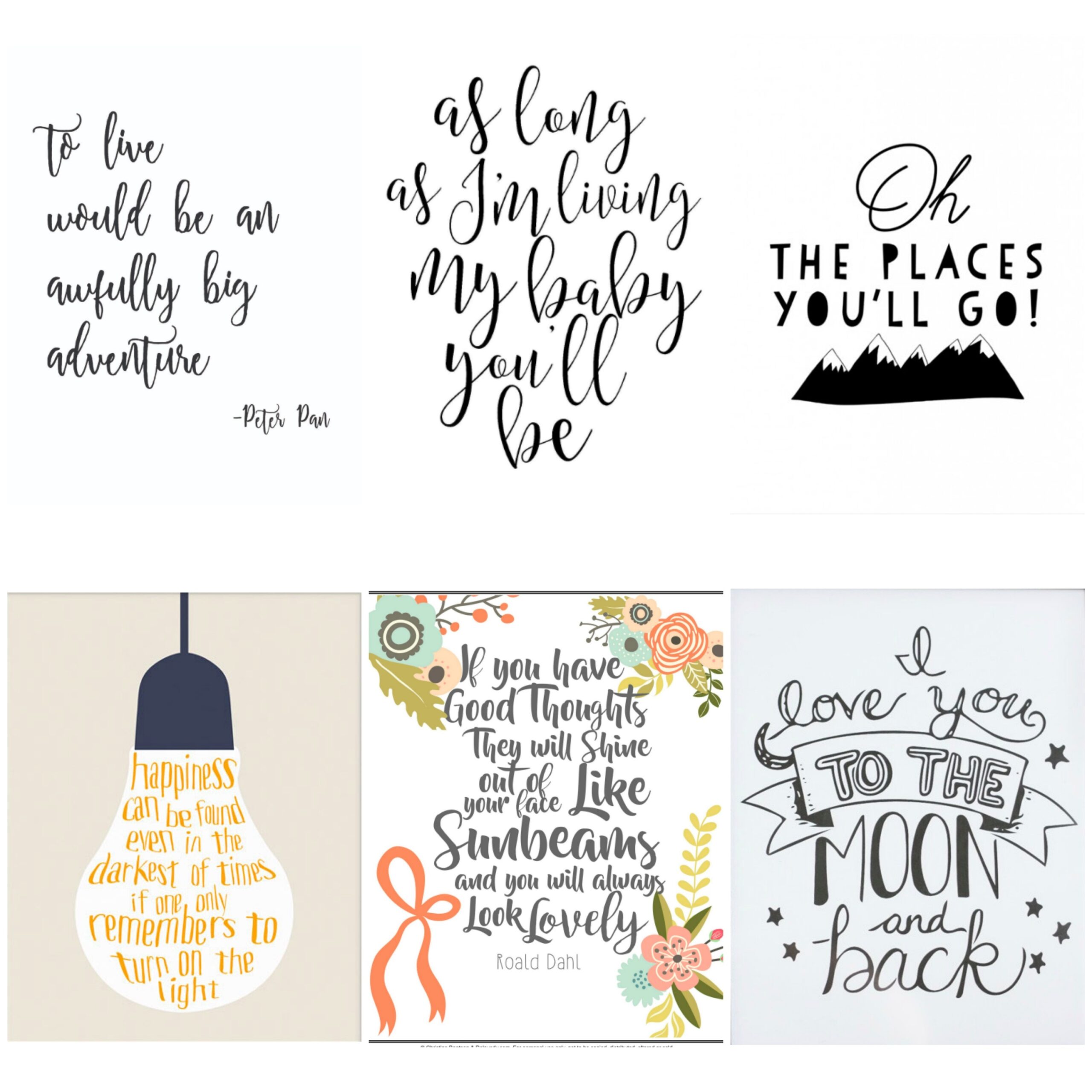 Nursery Decor Series 48 Free Printable Quotes For Kids
