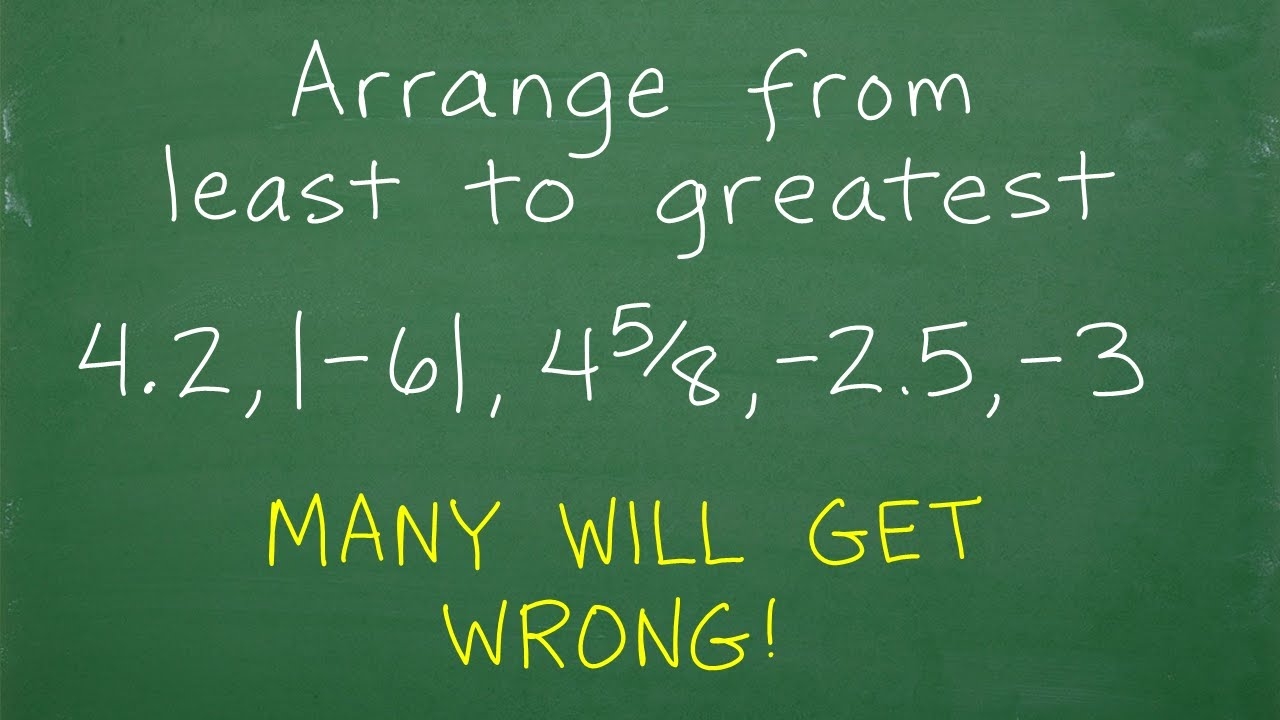 Order These Numbers From LEAST To GREATEST MANY Can t Do This CORRECTLY YouTube
