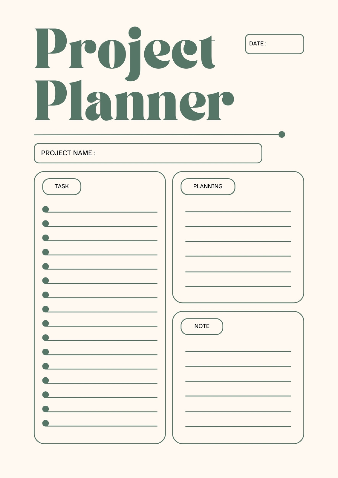 Page 5 Free Custom Printable Project Schedule Planner Templates Canva