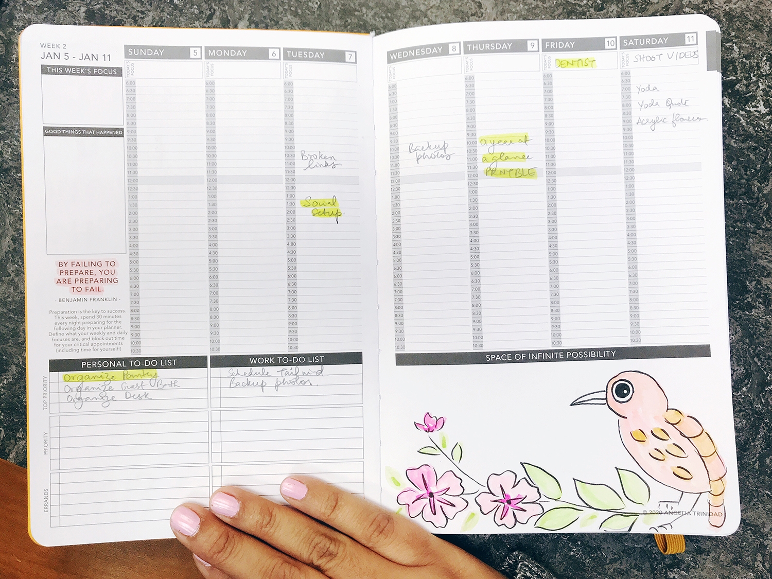 Passion Planner Weekly Spread Ideas Tombow USA Blog