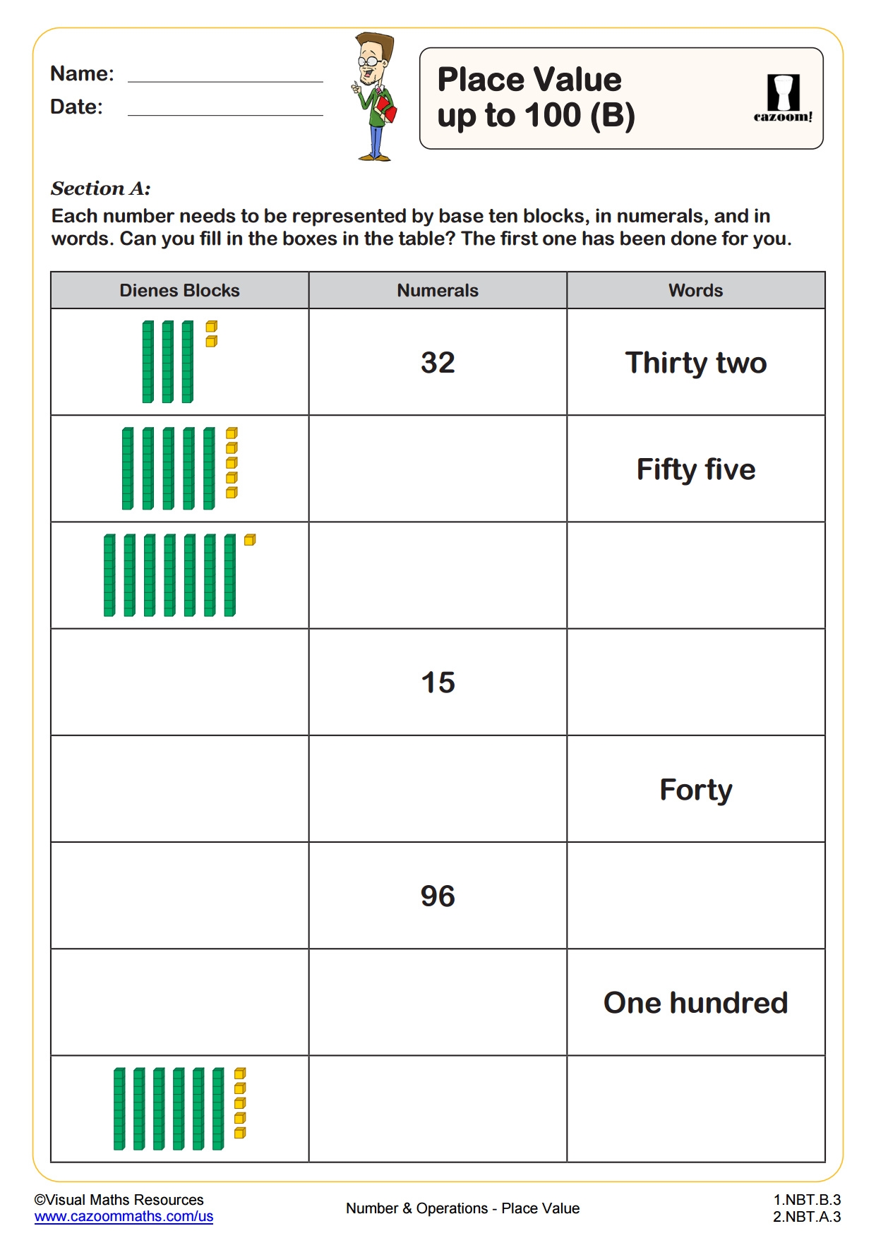 place value and value worksheets