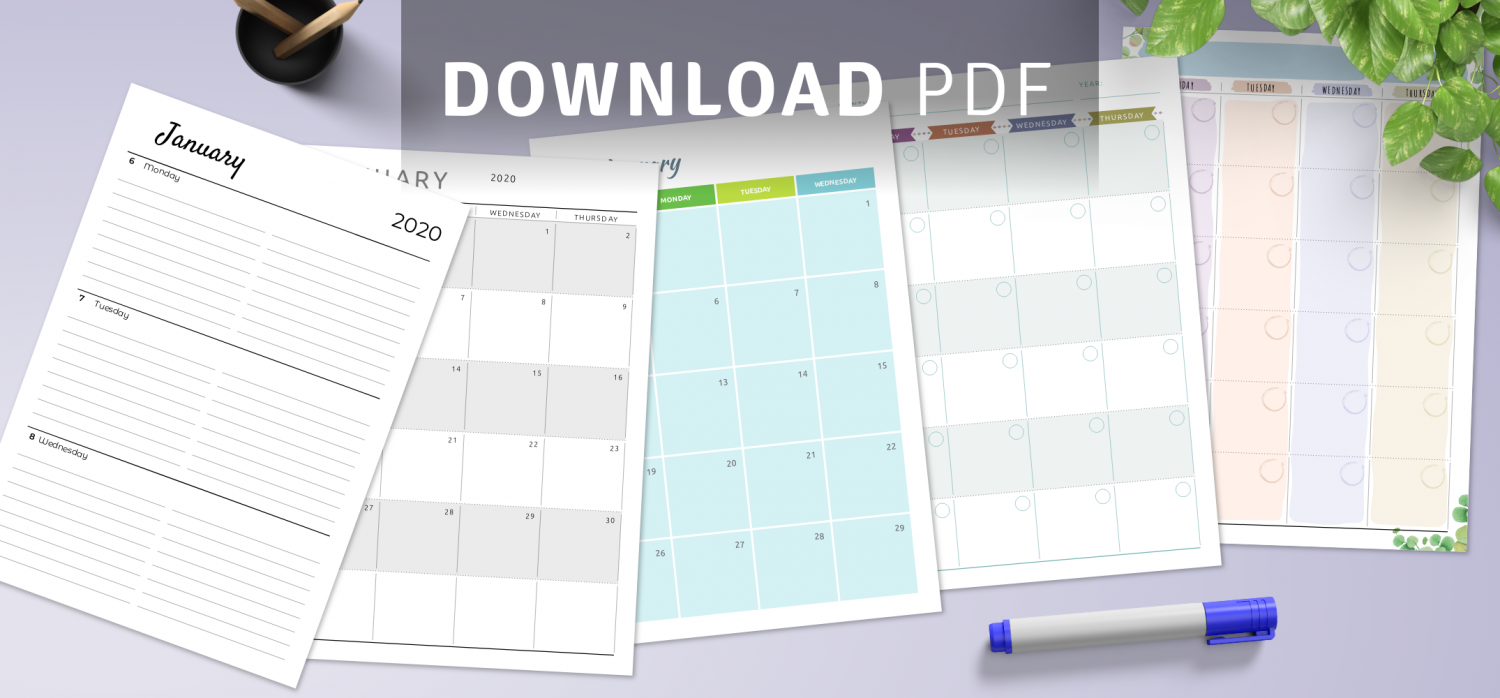Planner Printable A5 Templates Download PDF
