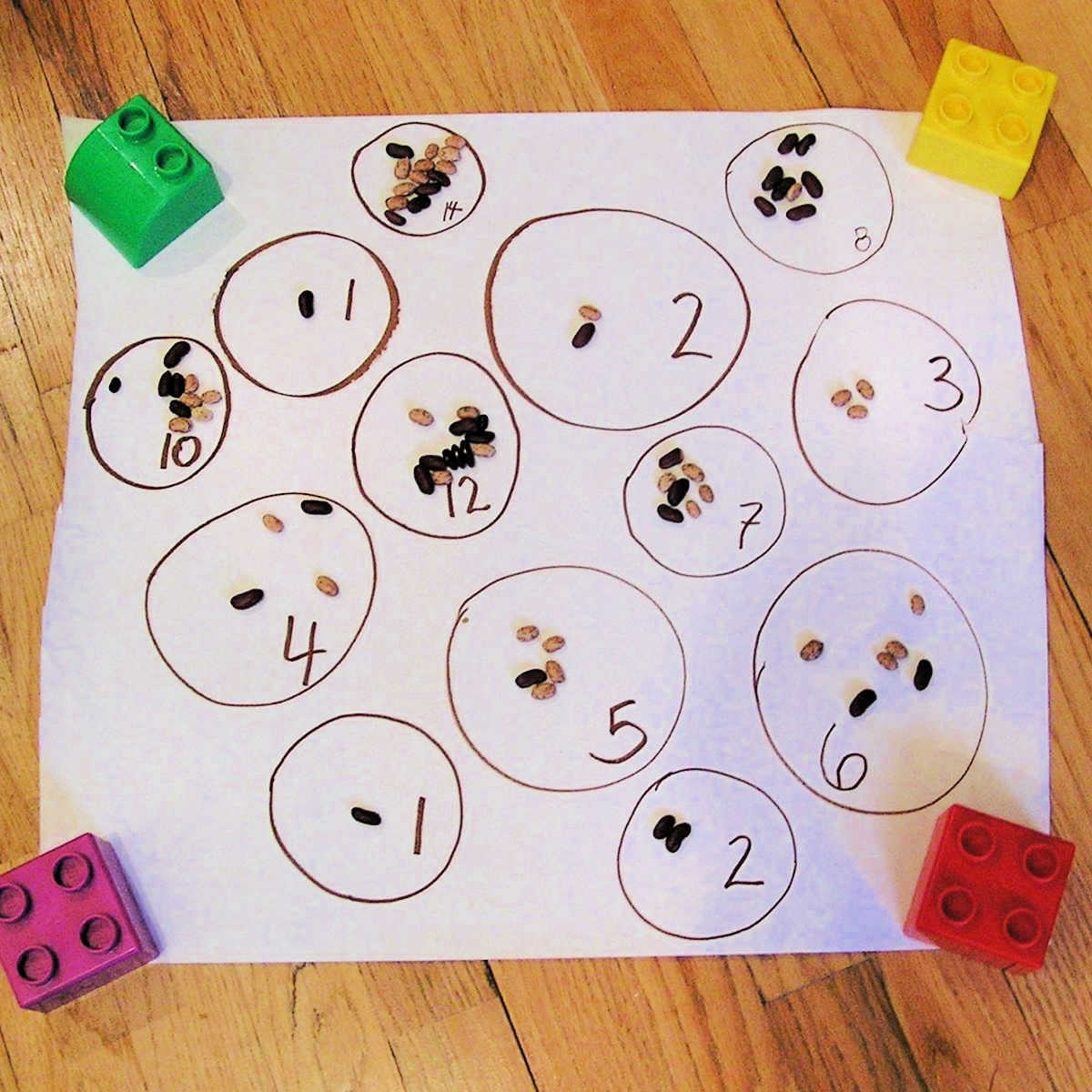 Preschool Counting Activity Bean Counting 