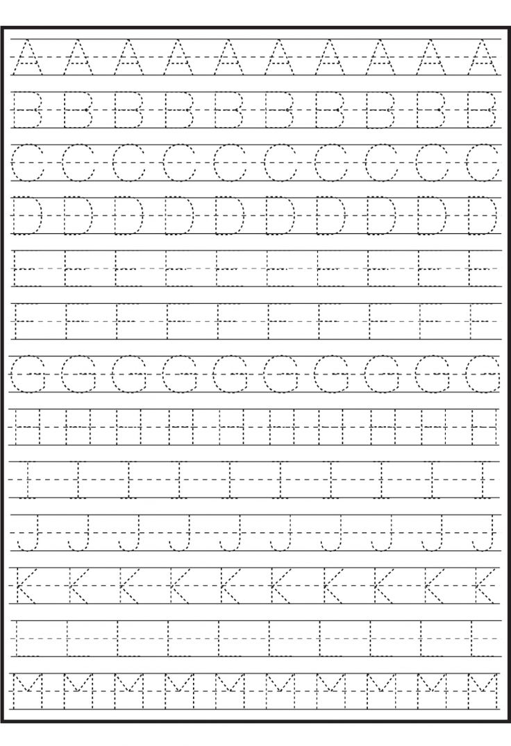 alphabet tracing practice sheets