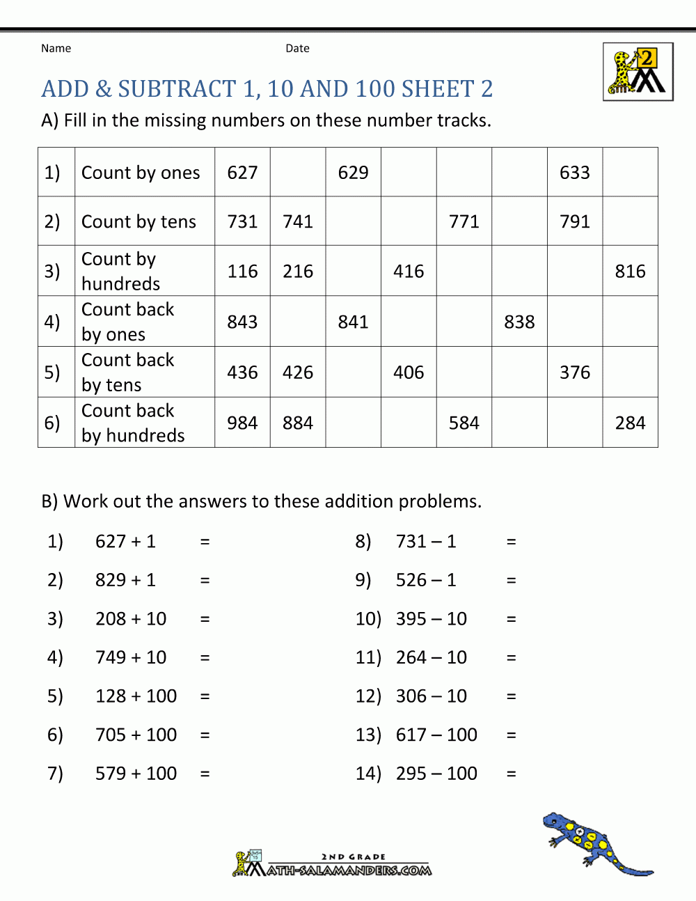 adding and subtracting worksheets