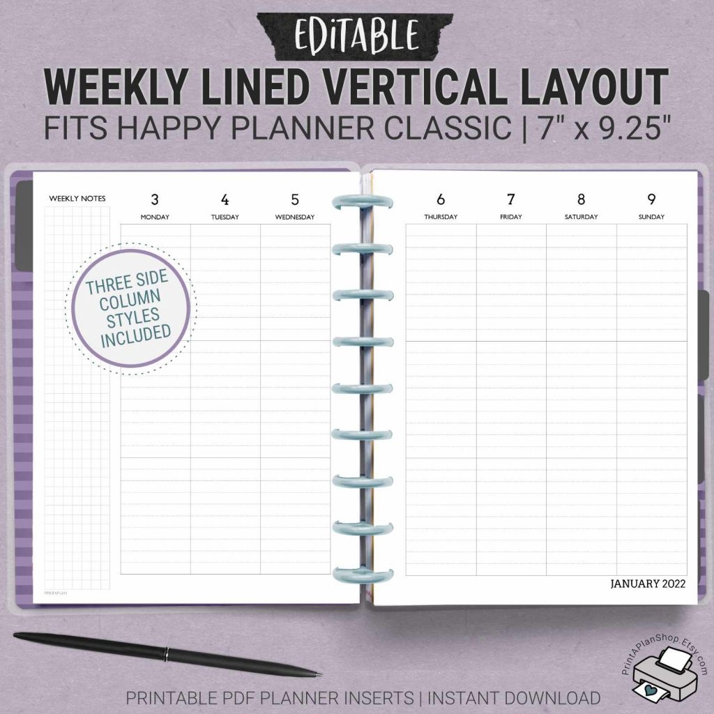 happy planner printable
