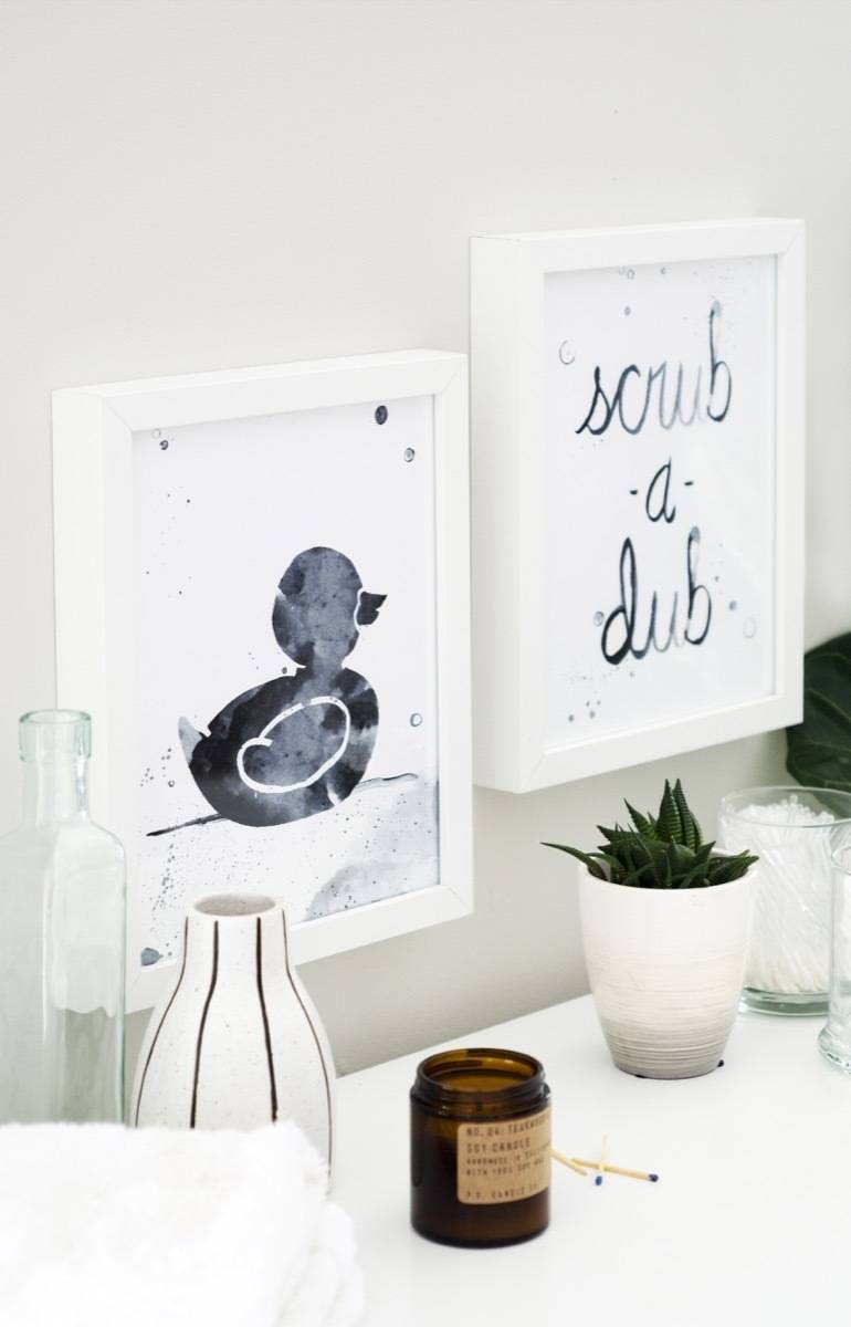 Printable Bathroom Wall Art Download These Two Free Designs 