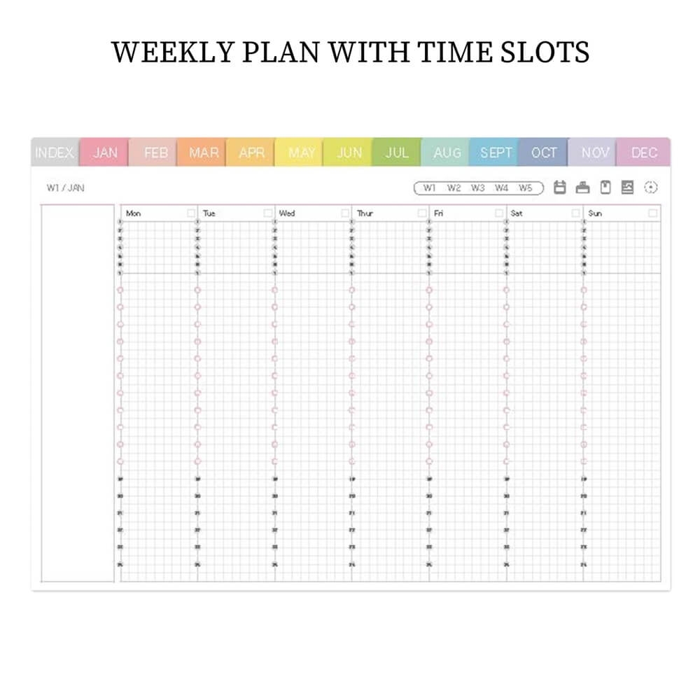 daily planner with time slots printable