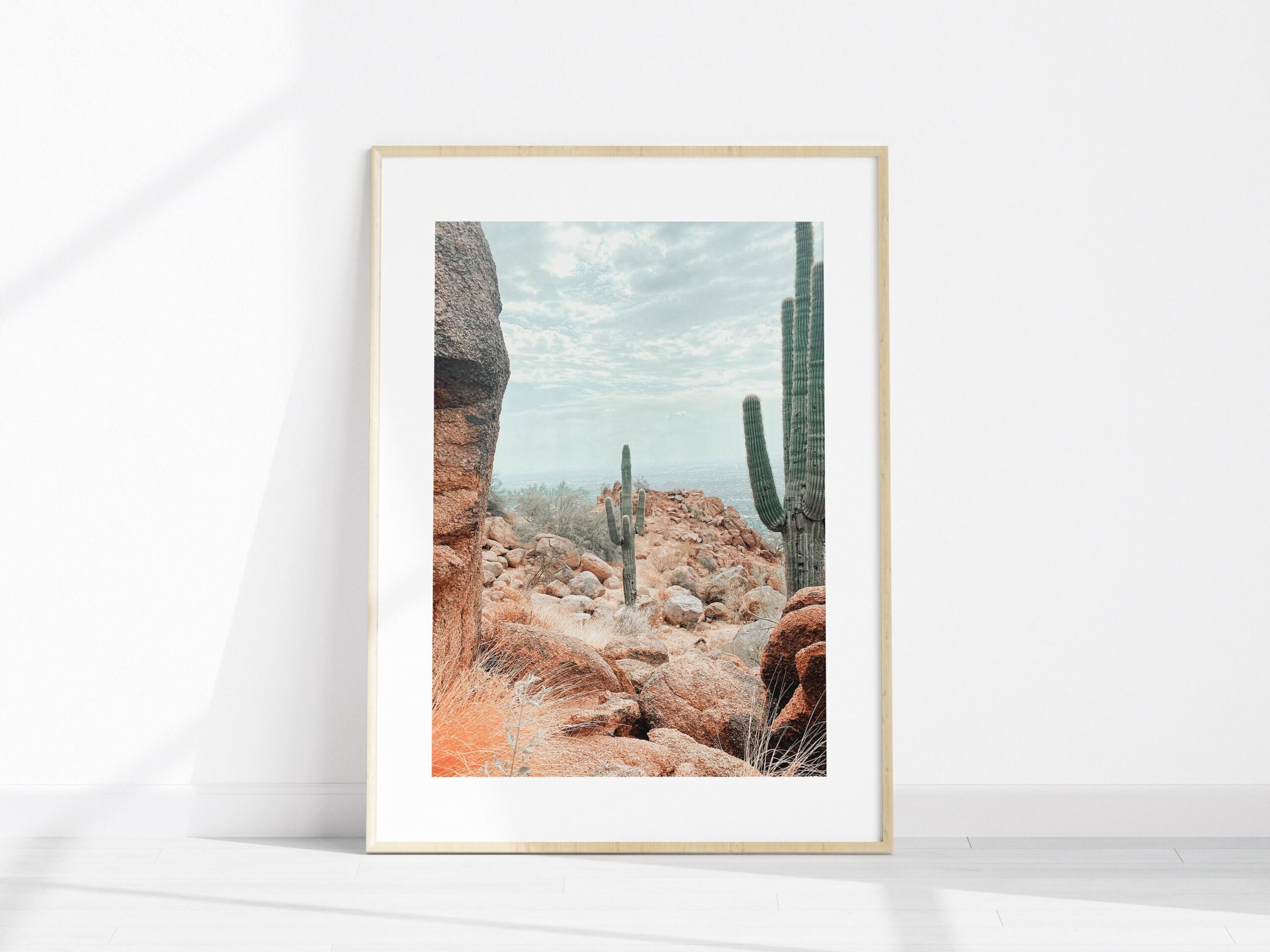 Printable Desert 3 Pieces Large Wall Art Soft Pastel Arizona Desert Set Of 3 Photography Saguaro Cactus Desert Wall Set Nature Desert Art Etsy