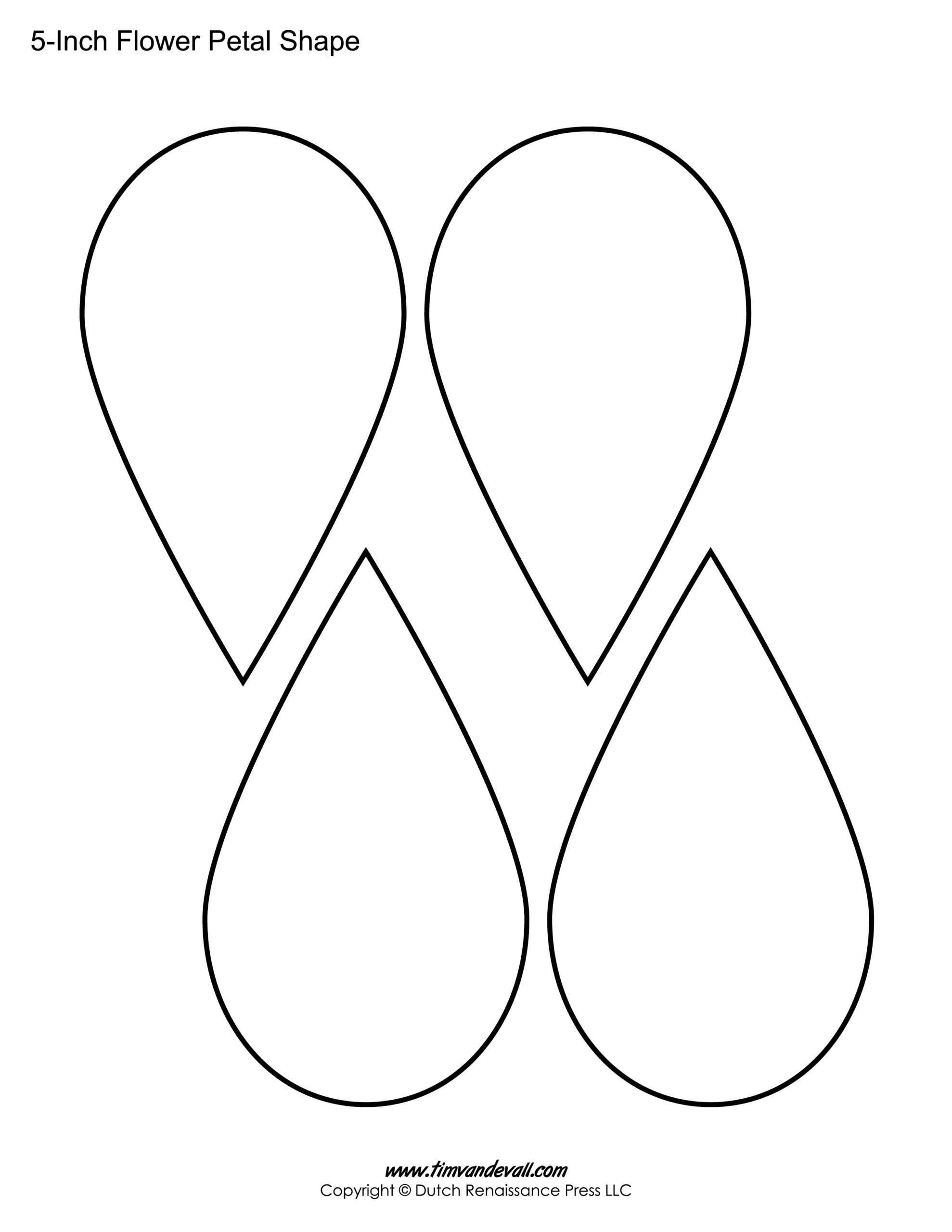 template of a flower printable