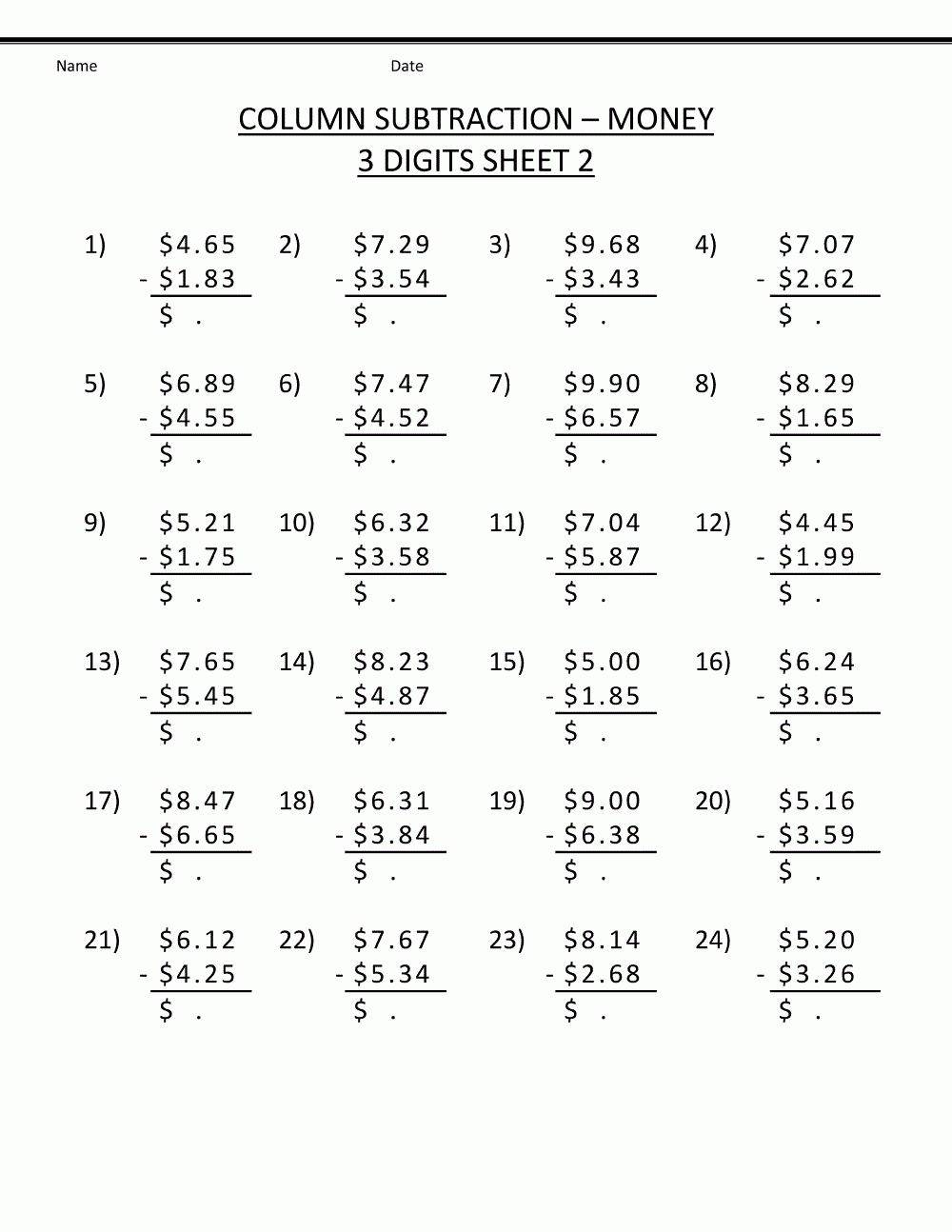 grade 4 math worksheets