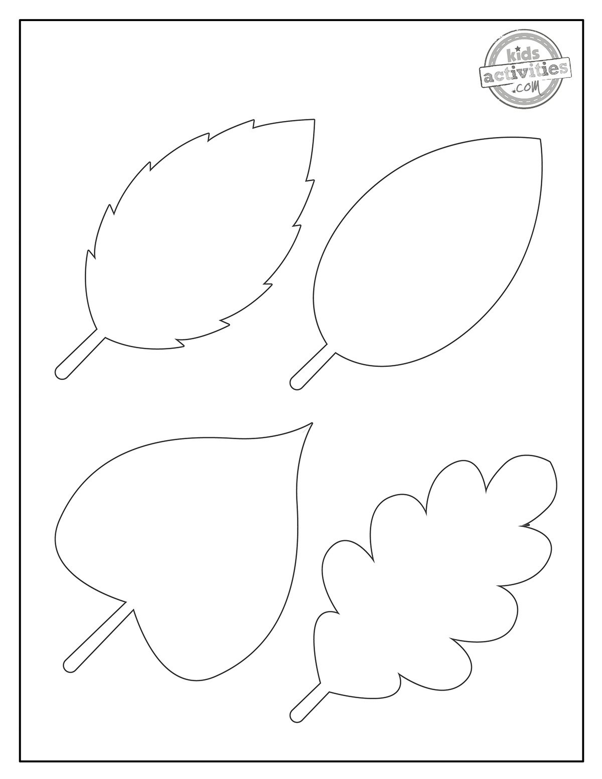 Printable Leaf Template For Summer Autumn Crafts Kids Activities Blog Printable Leaf Template For Summer Autumn Crafts Kids Activities Blog