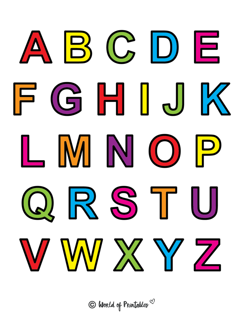 alphabet letters printable free