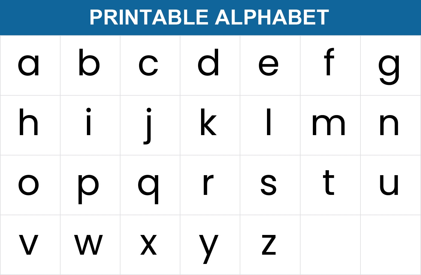 printable alphabet letters