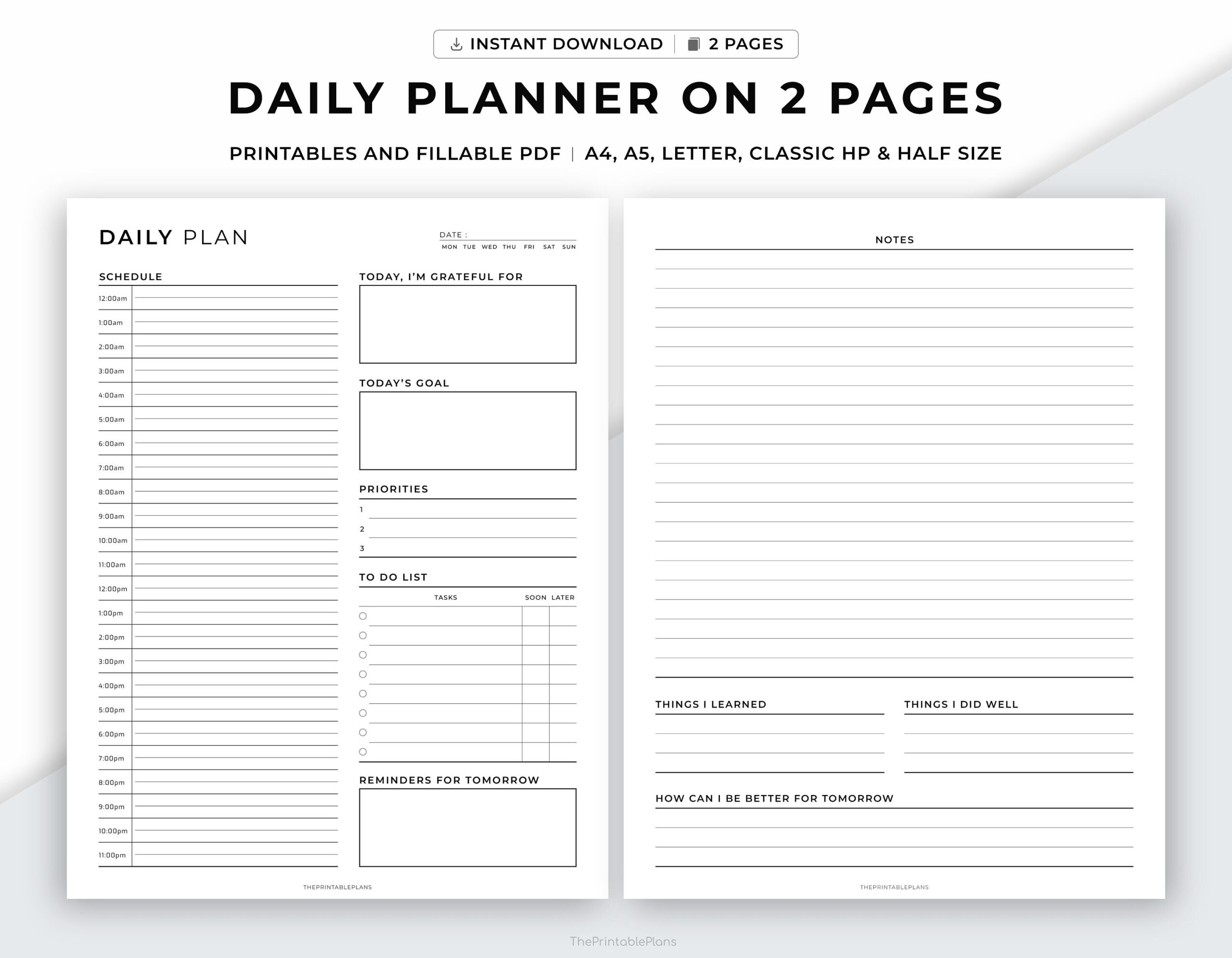 Printable Planner Etsy Australia