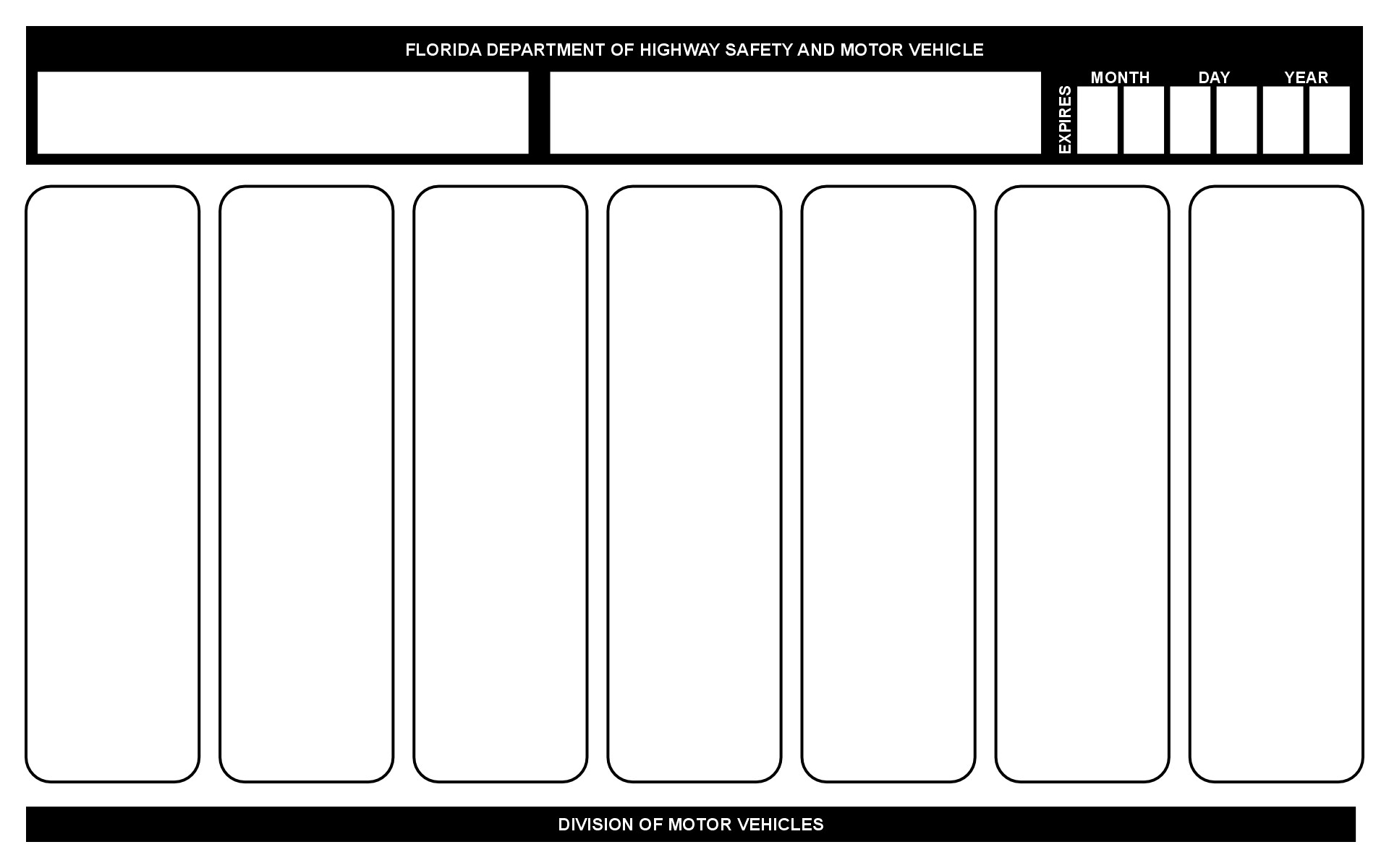 Printable Temporary License Plate