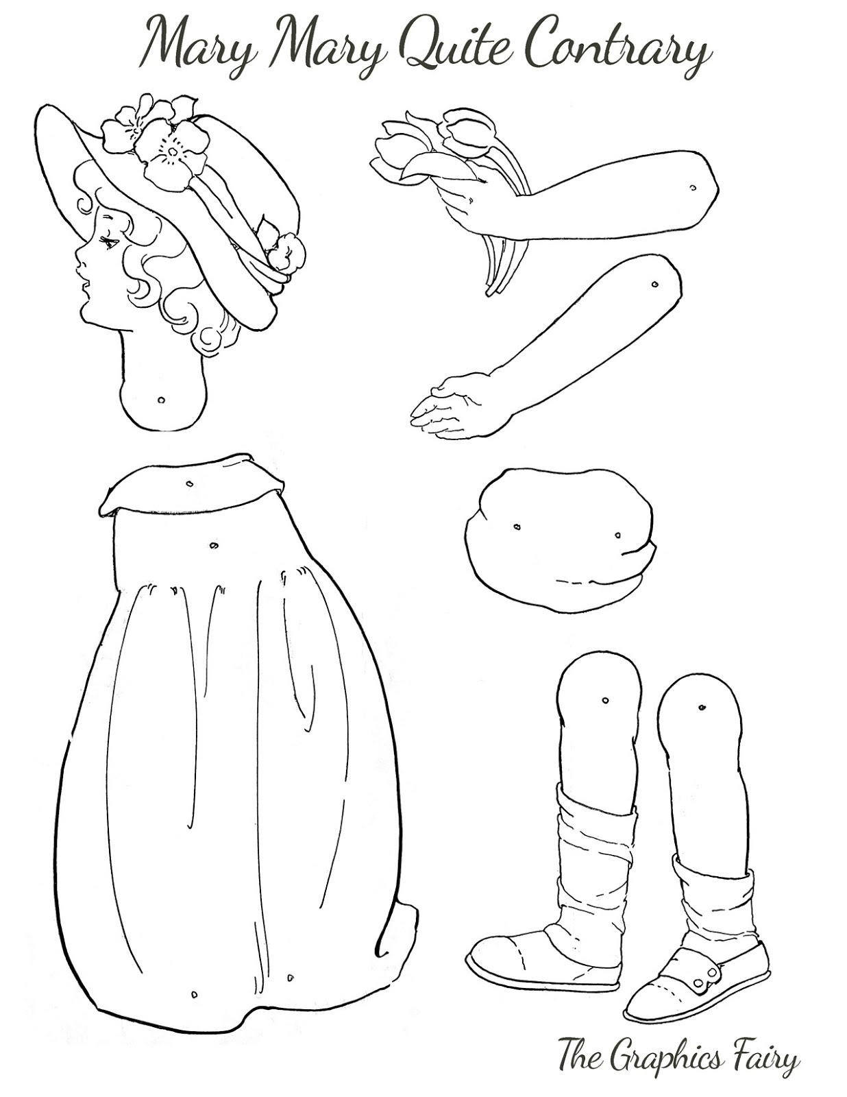 printable paper doll template