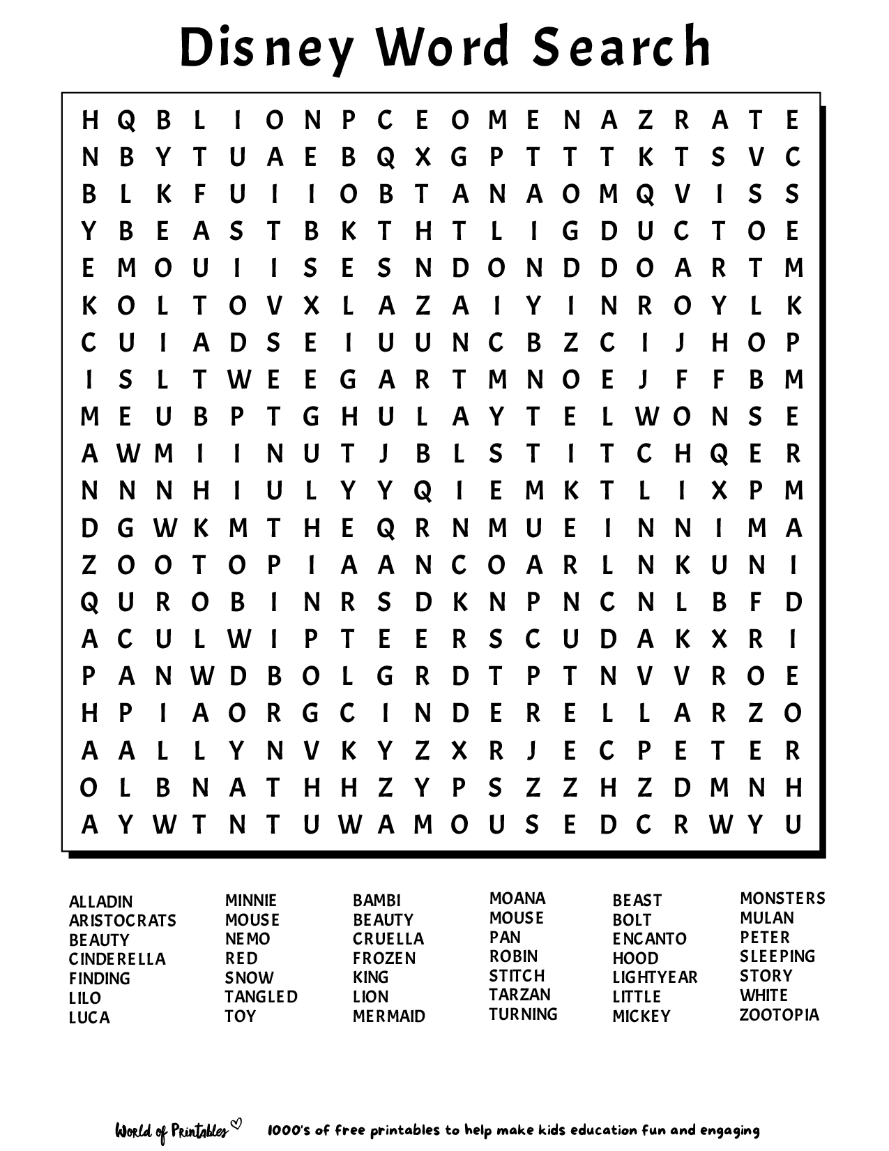 free printable word search puzzles for adults