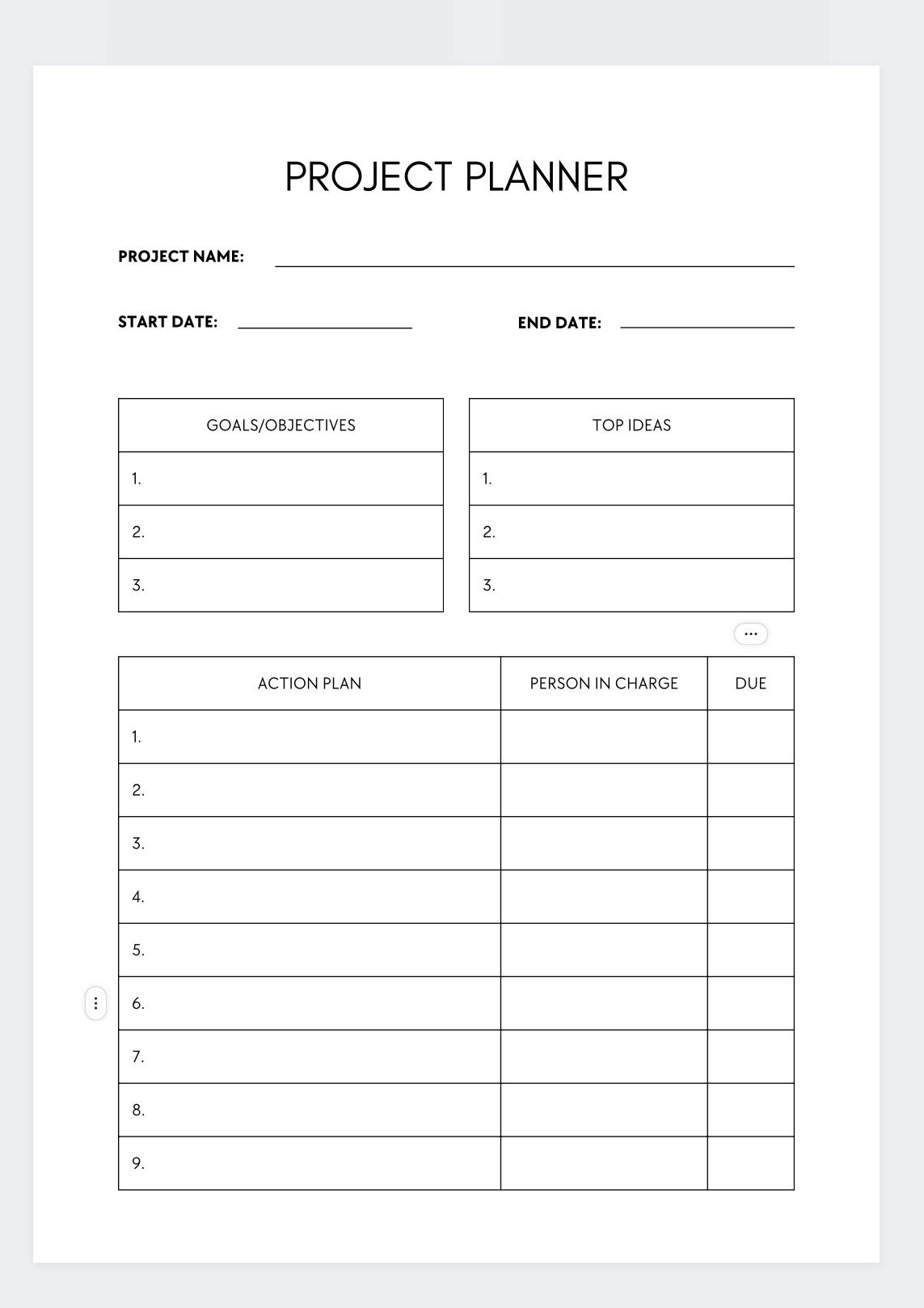Project Planner Printable Task Tracker Template PDF Etsy