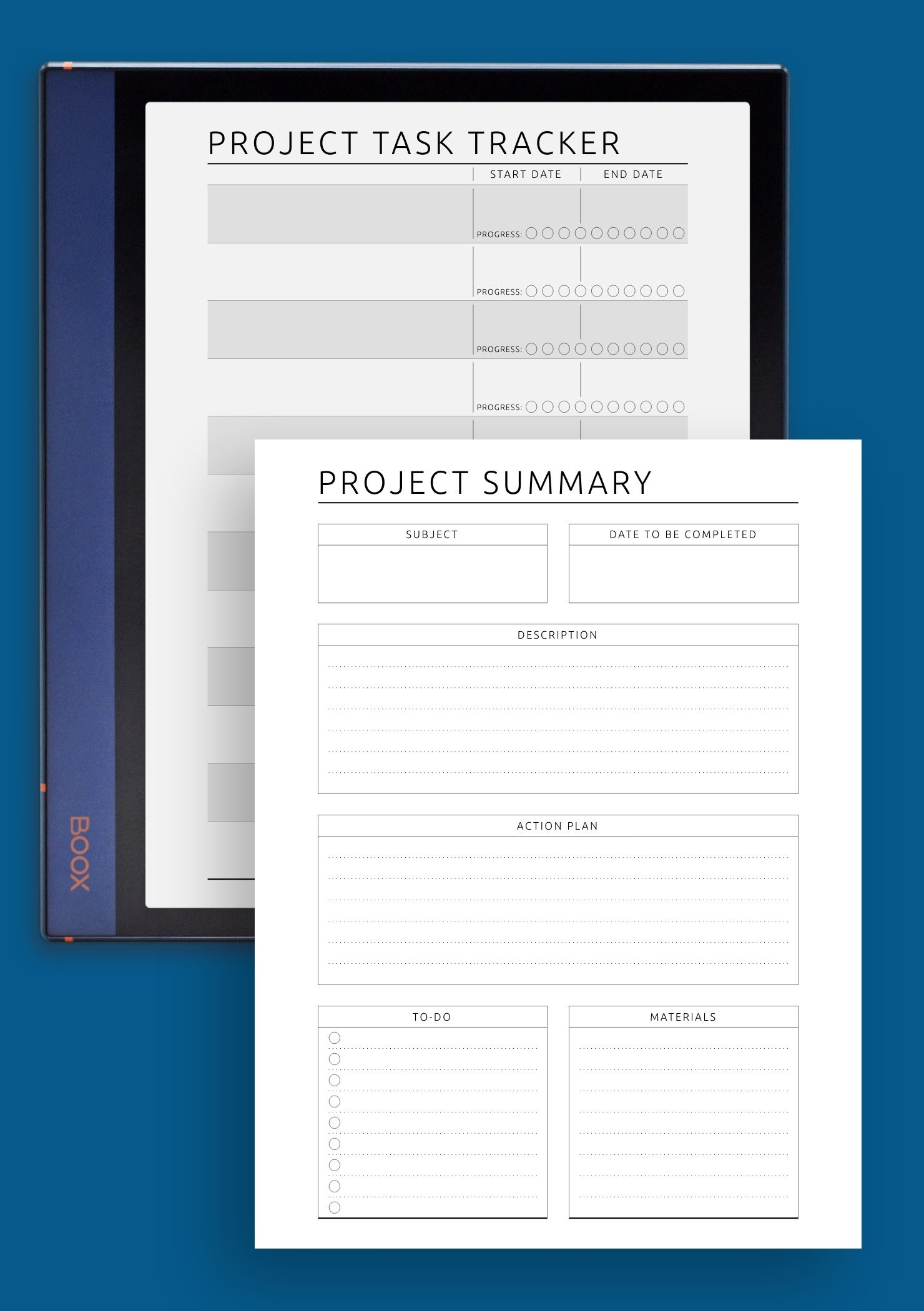 Project Planning Template Structured Customizable PDF Tool