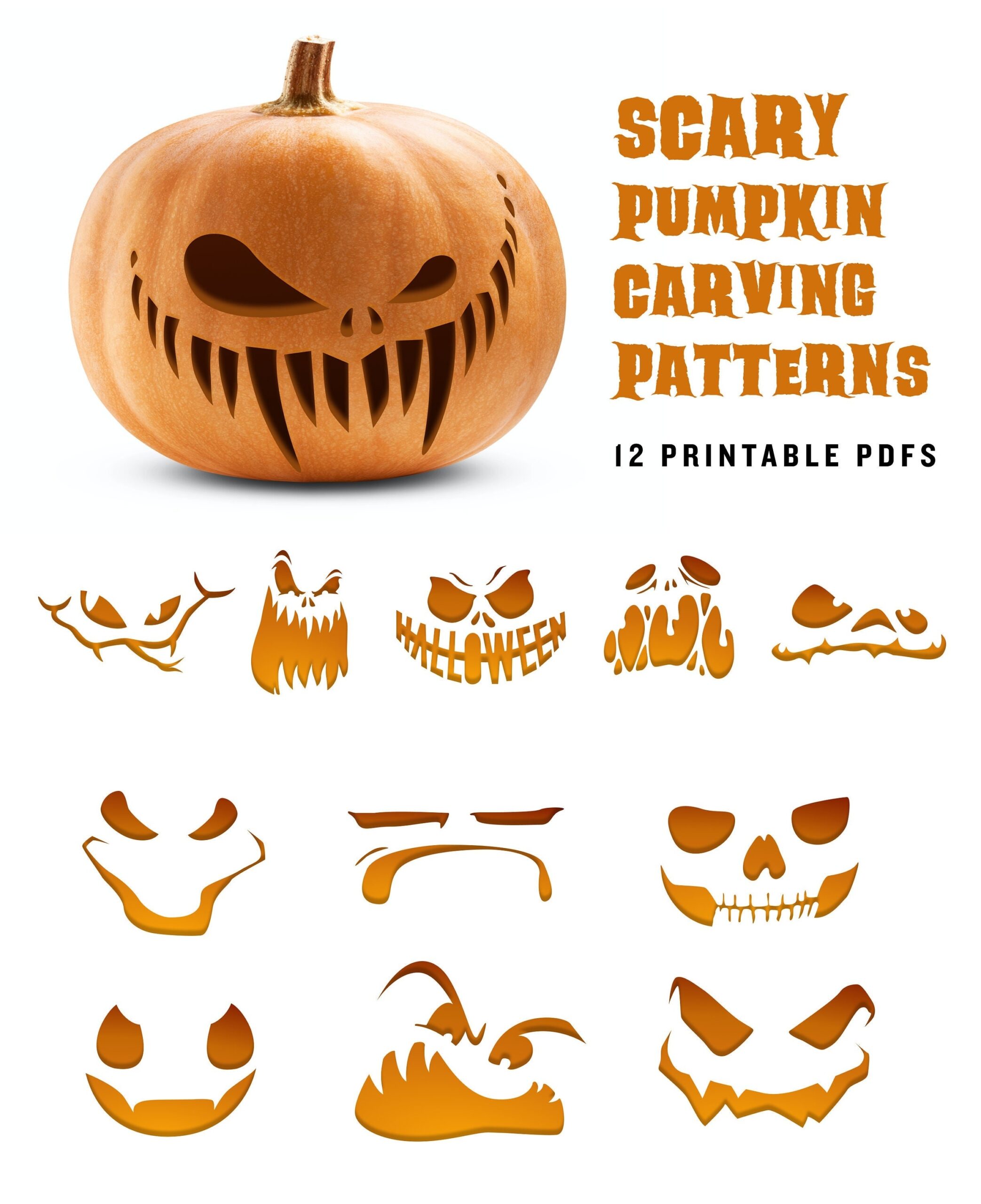 pumpkin face template printable