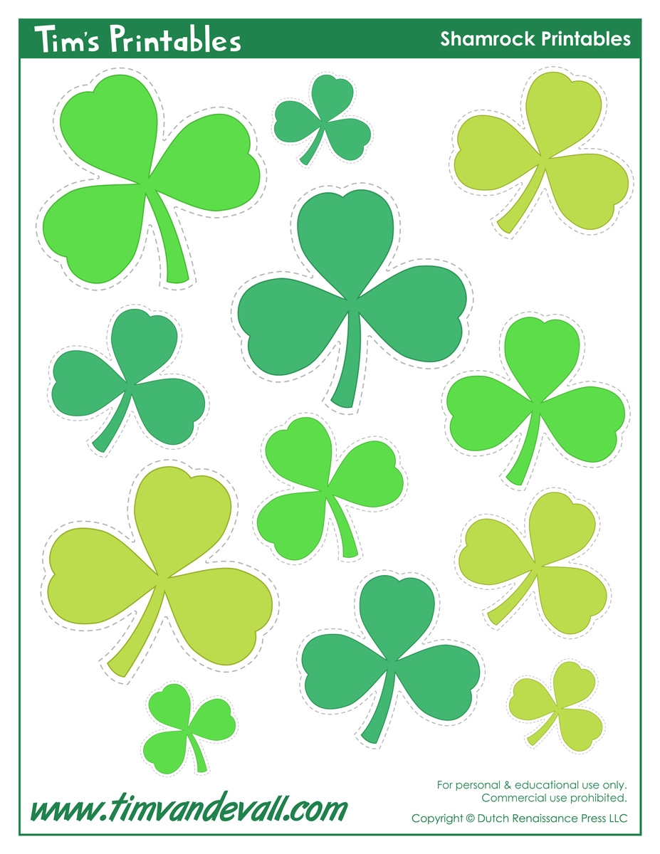 Shamrock Cutouts Printable Printable Party Favors